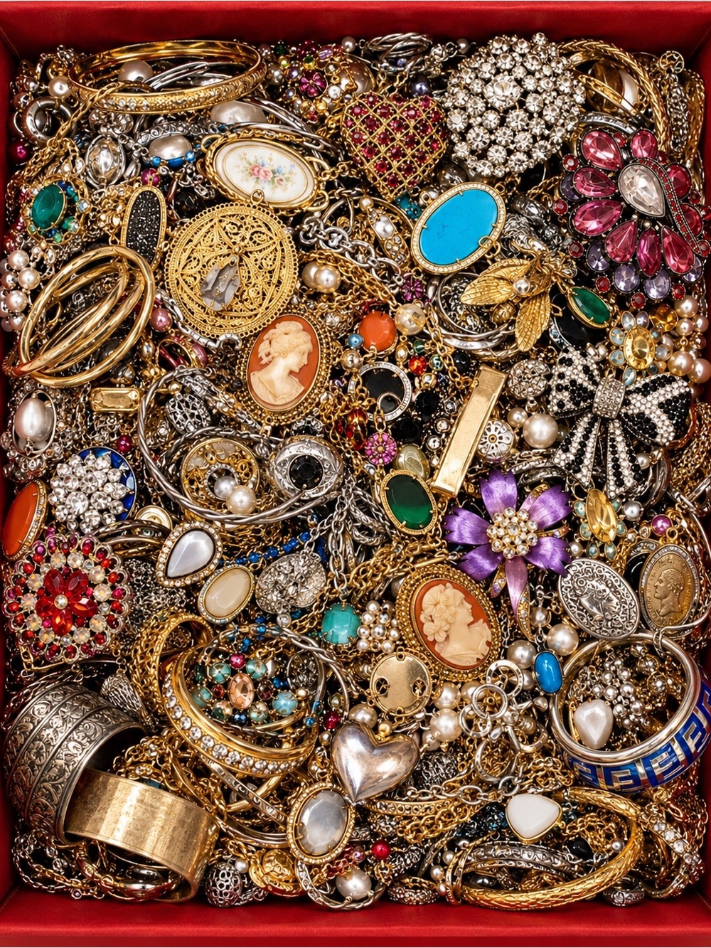 3 LB Unsearched Unsorted Organic Jewelry Pull Vintage Modern Estate Treasure Lot